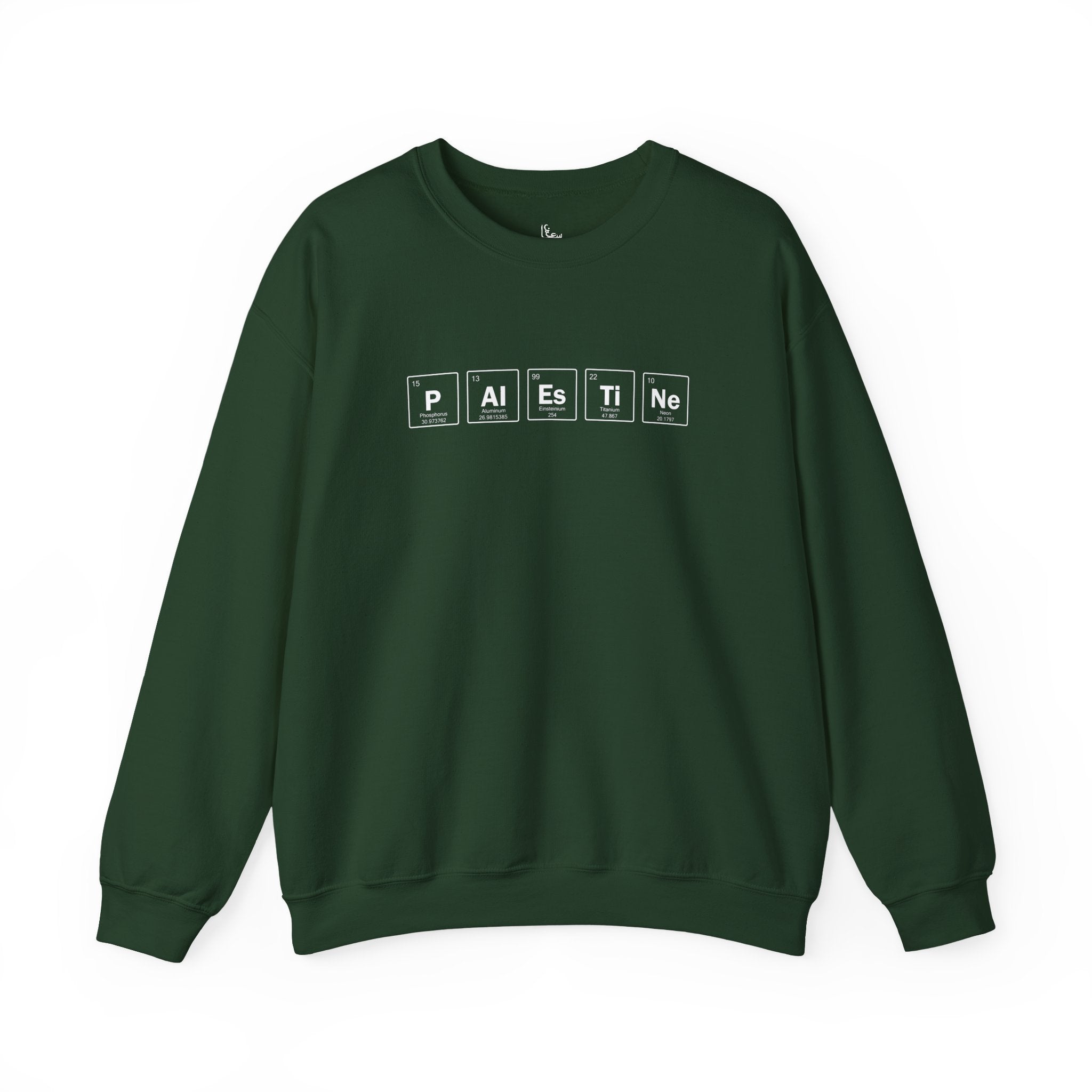 Chemistry of Palestine Crewneck (Emerald)