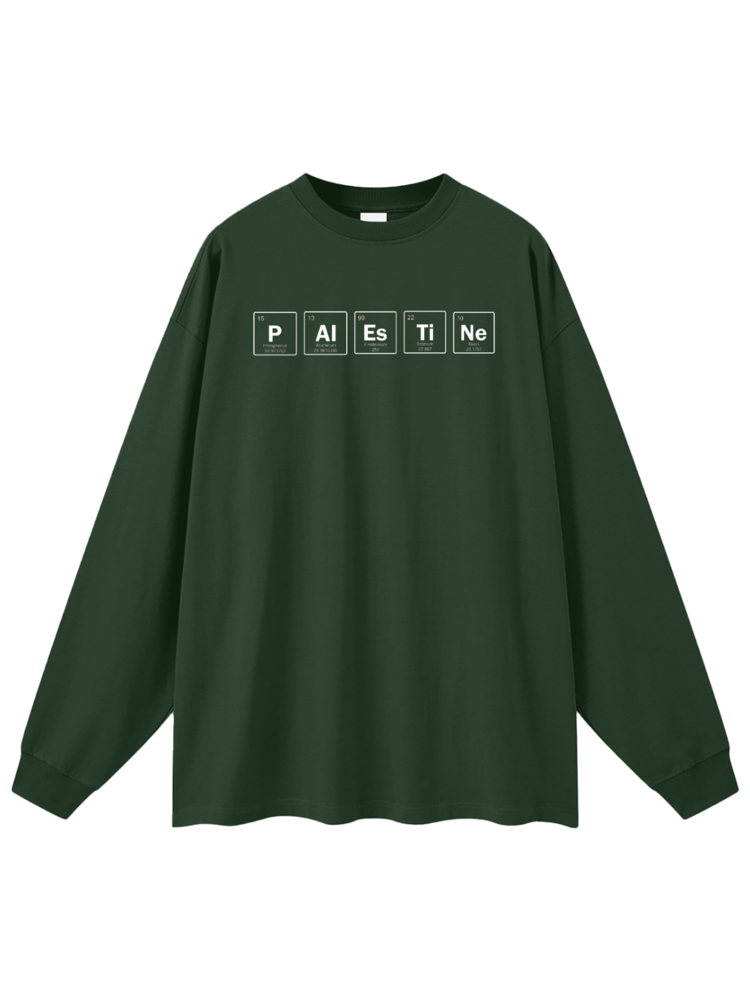 Chemistry of Palestine Long Sleeves (Emerald)
