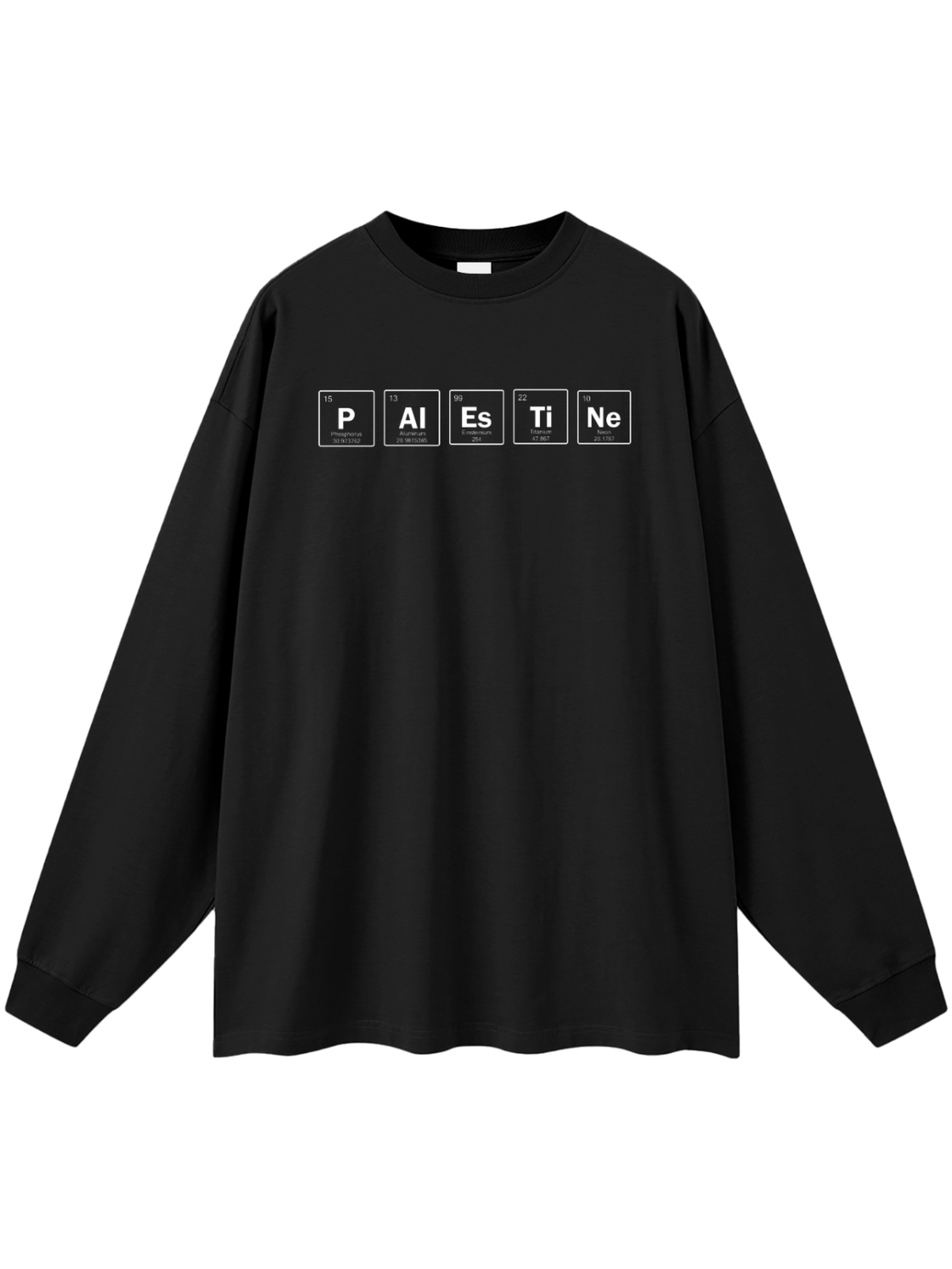 Chemistry of Palestine Long Sleeves (Black)